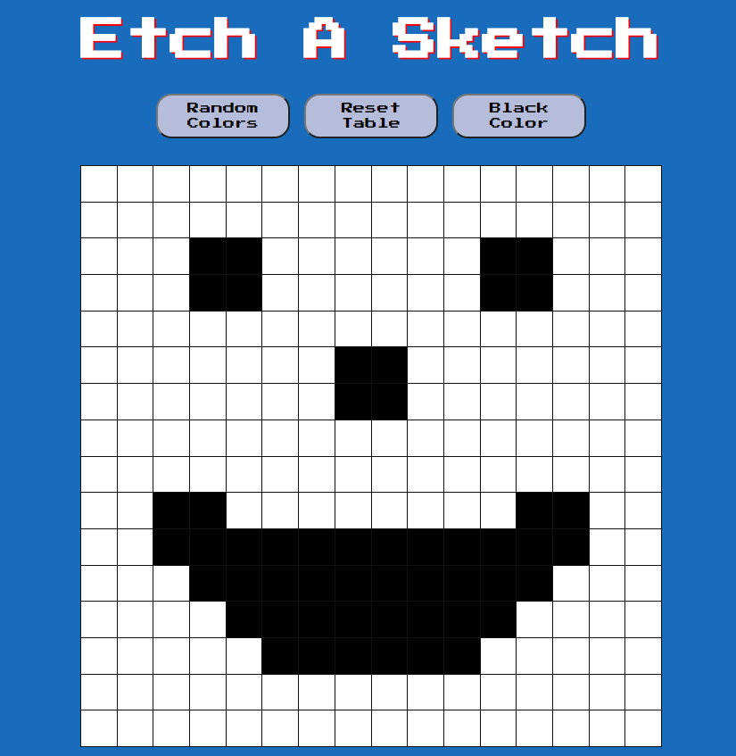 Etch-A-Sketch Drawing game built using HTML,CSS and Vanilla Javascript